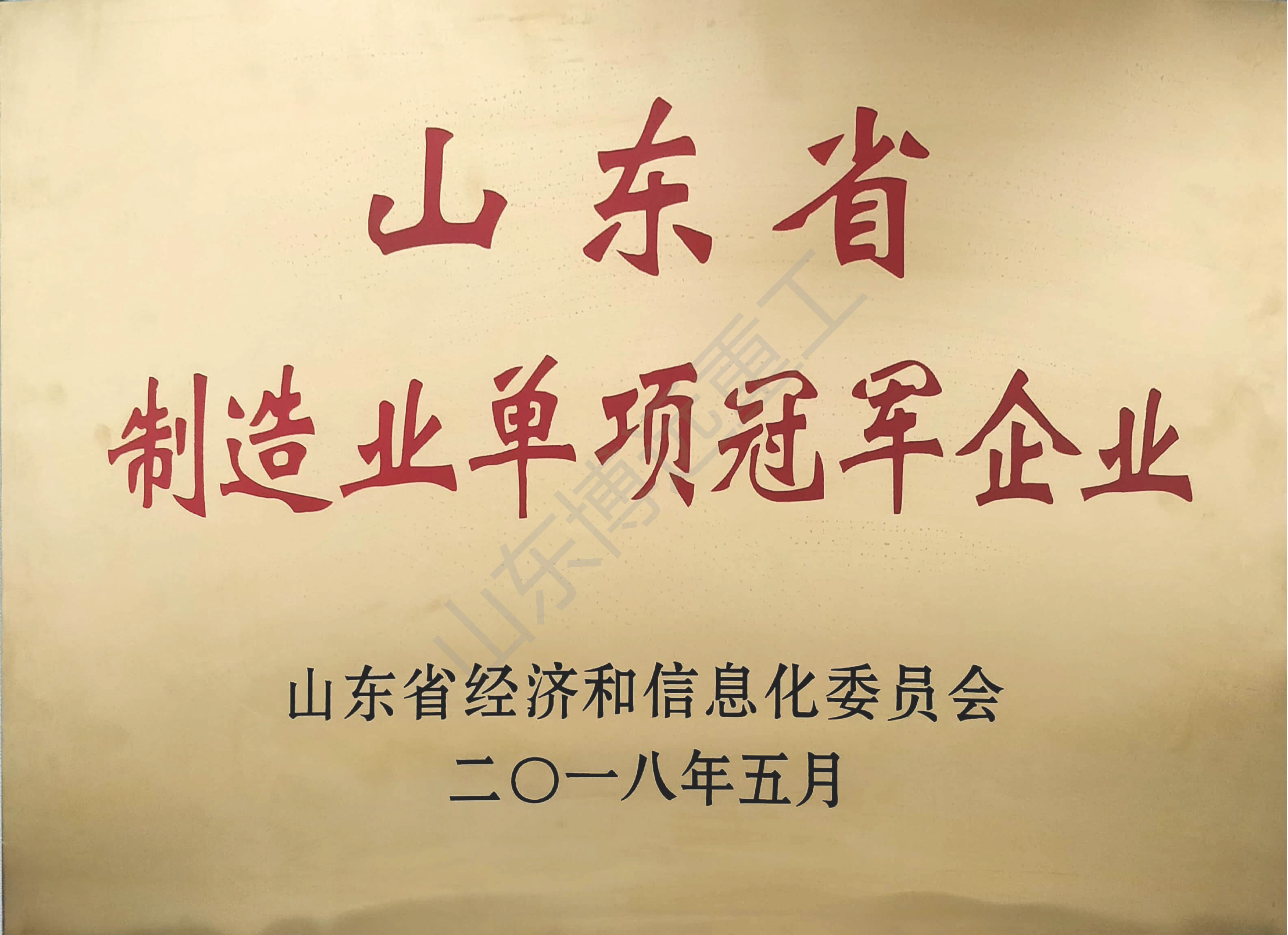 山東省制造業單項冠軍企業
